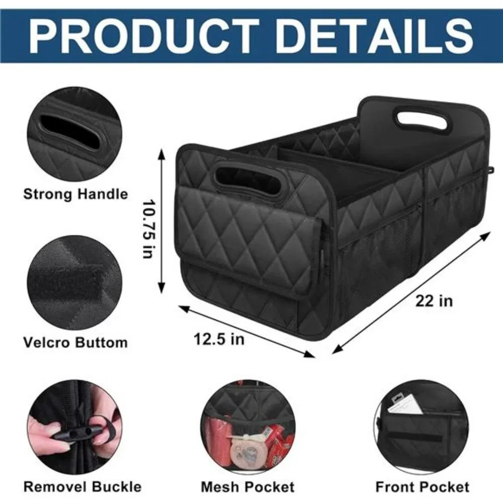 Car Trunk Organizer for SUV, Car Organizers and Storage with 6 Pocket,
